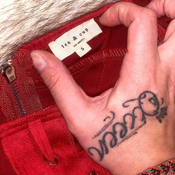 NWOT💥TEA & CUP LOS ANGELES🍒 Faux Suede Dress - Picture 5 of 5